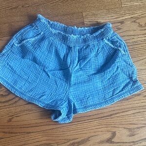 Aerie Blue Waffle Women's Shorts- Size M